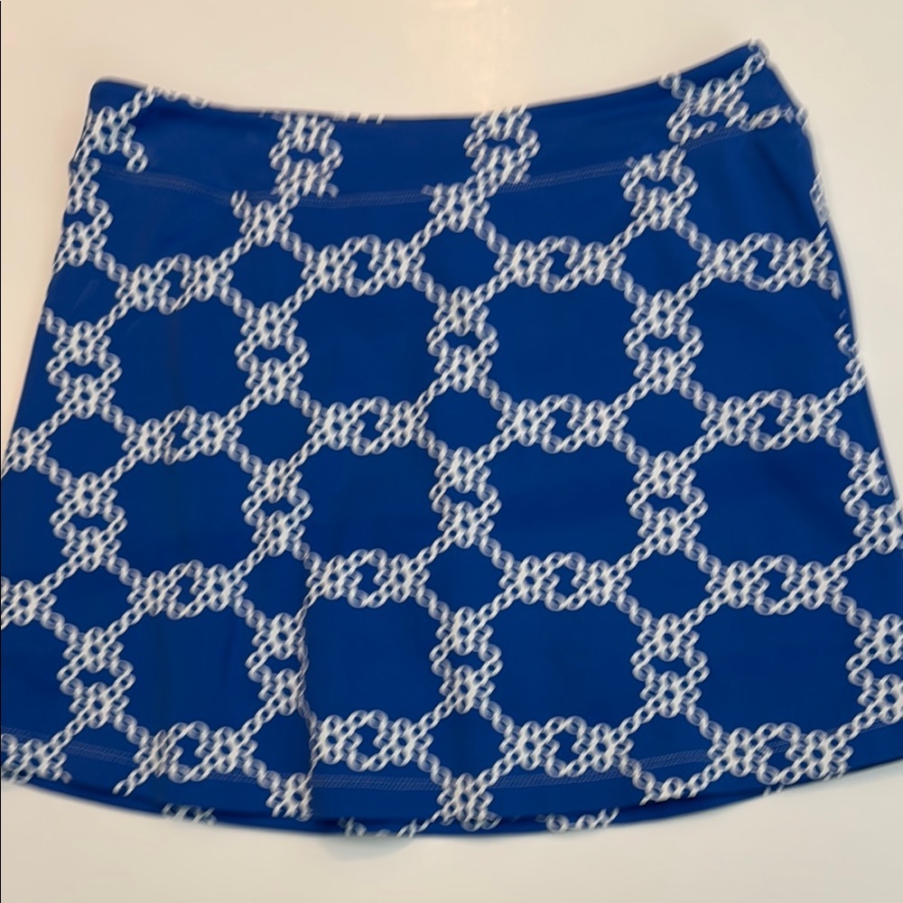 Blue Patterned Women's Skort